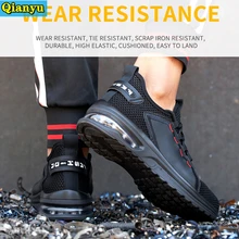 Baskets en acier pour hommes, chaussures de sécurité, bottes de travail à la mode, 2021