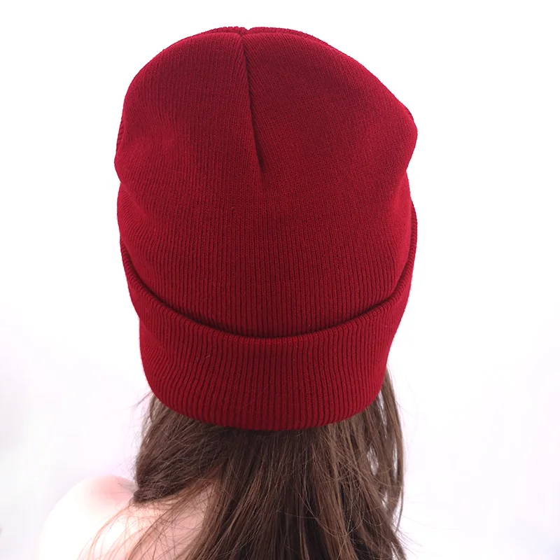 Зимние женские вязаные шапочки Skullcap, новинка, винтажные Осенние Теплые шапки унисекс из акрила Skullies Bonnet, Лыжные шапки, Femme Gorros