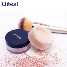 Qibest 5 цветов рассыпчатая пудра прозрачный макияж финишная пудра Водонепроницаемый Косметический пуф для лица отделка фиксирующая пудра