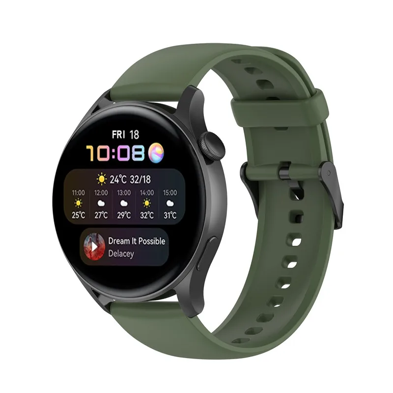 20mm 22mm Silicone watch strap For Samsung Gear S3/Active2/Huawei GT2 /Amazfit bip/Fossil Q/POLAR ignite Vantage M2 wristband