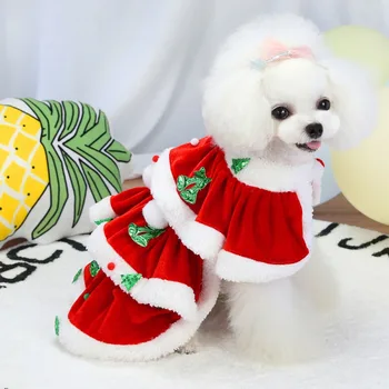 

Christmas Dog Skirts Dog Cat Dress Winter Pet Dog Clothes Dog Xmas Costume Dog Yorkie Chihuahua Clothes Dresses
