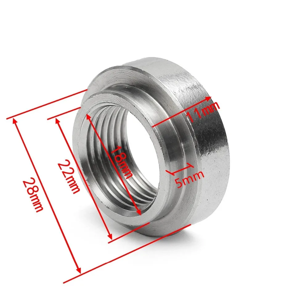 5pcs-10pcs-M18-x-1-5mm-430-Stainless-SteelExhaust-Pipe-Base-Heat-resisting-Nut-Exhaust-Lambda (4)