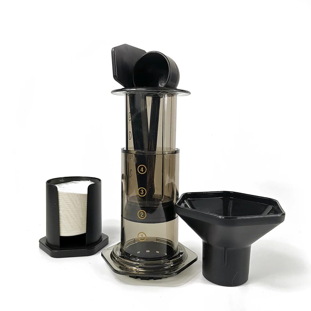 Tanie 350ml nowy filtr szklana kawiarka do espresso przenośna kawiarnia francuska prasa CafeCoffee Pot do AeroPress Machine