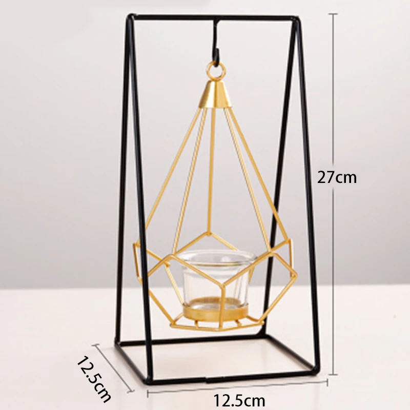 Creative Romantic Dinner Candlestick Geometry Candlestick Iron Candlestick Wedding Party Home Decoration Accessories