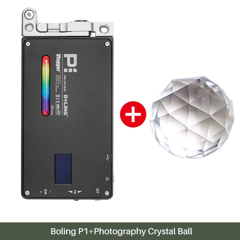 Болинг BL-P1 RGB светодиодный видео светильник 2500 K-8500 K с регулируемой яркостью для Камера освещение, видео, фото студия DSLR Камера светильник для Vlog - Цвет: Красный