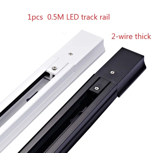 1pcs 0.5 meter track COB 12W 20W 30W Led трек свет алюминиевые потолочные рельсы трек освещение точечные рельсы прожекторы Замена галогеновым лампам - Испускаемый цвет: 1pcs 0.5 meter track