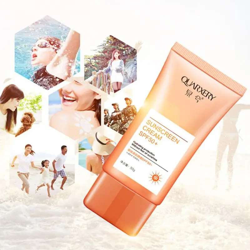 50 г SPF50+ солнцезащитный крем, водонепроницаемый, для восстановления лица, летний уход за кожей тела, солнцезащитный крем, отбеливающий, УФ-защита, увлажняющий лосьон
