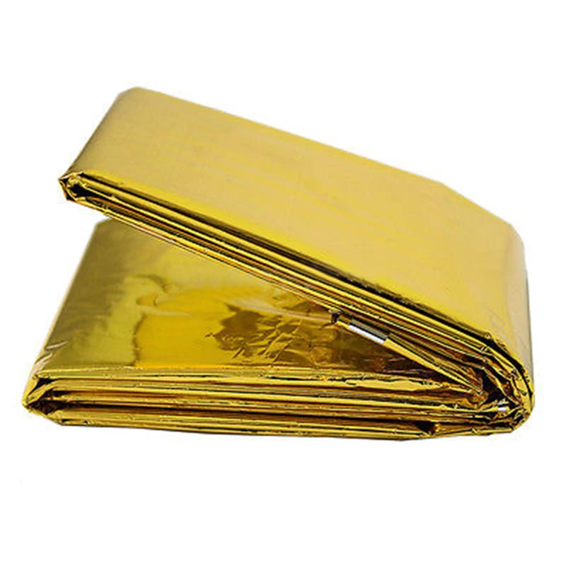 

Emergency Blanket Thermal Emergency Blanket Gold + Silver Waterproof 210x140CM Camping Survival Survival Accessories Outdoor