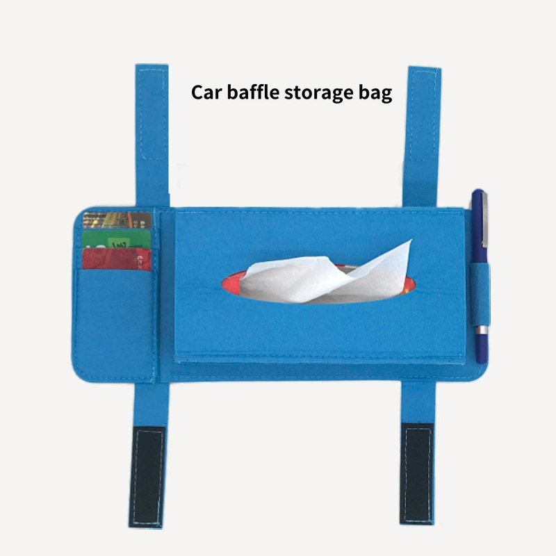 

Car Sun Visor Storage Bag Wool Felt Hanging Tissue Napkin Box Card Holder Fashion Design