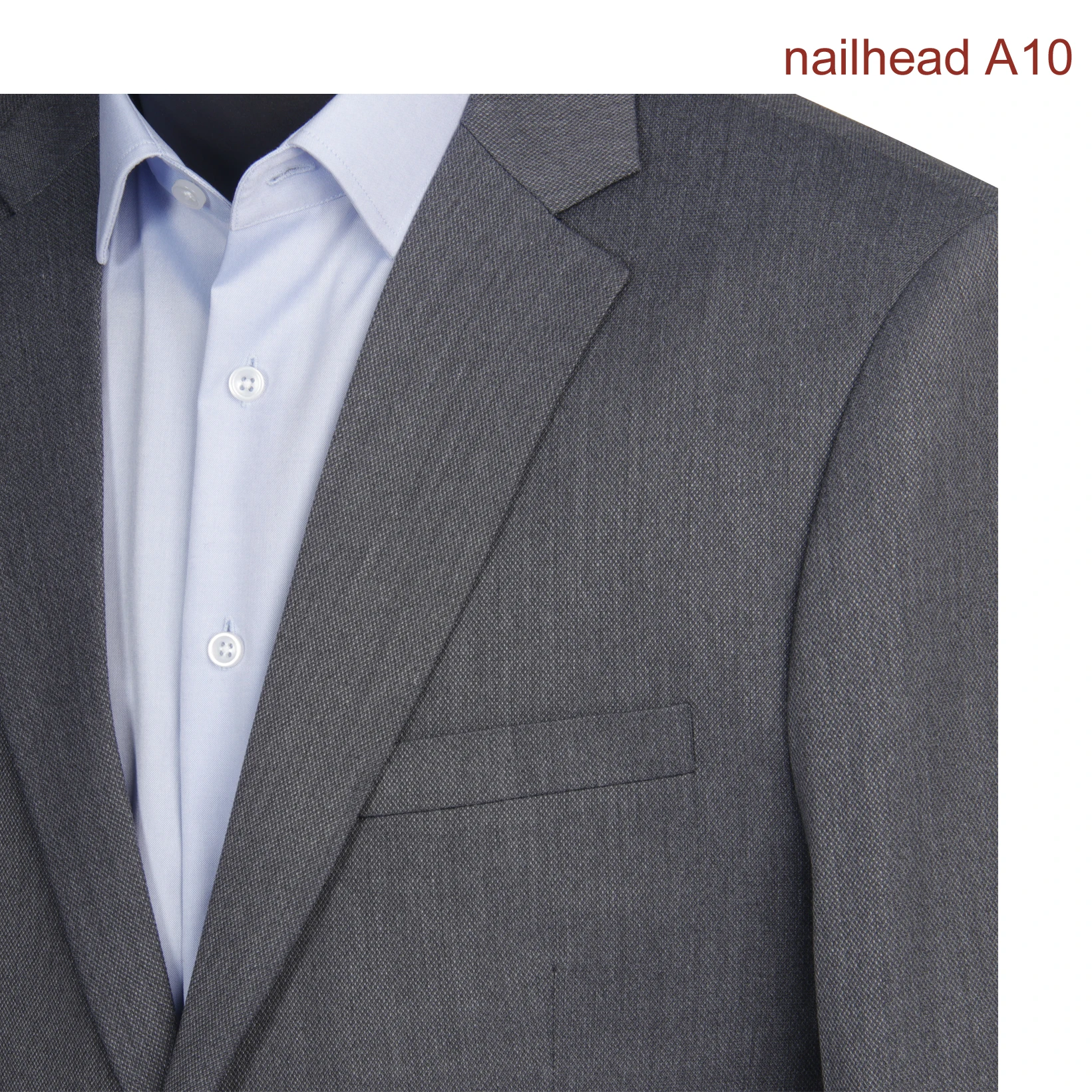 Fashion Light Middle Gray Nailhead Men Suit Custom Made Suits Designer Men Suit Tailor Made Suits Pattern Wedding Suits For Men