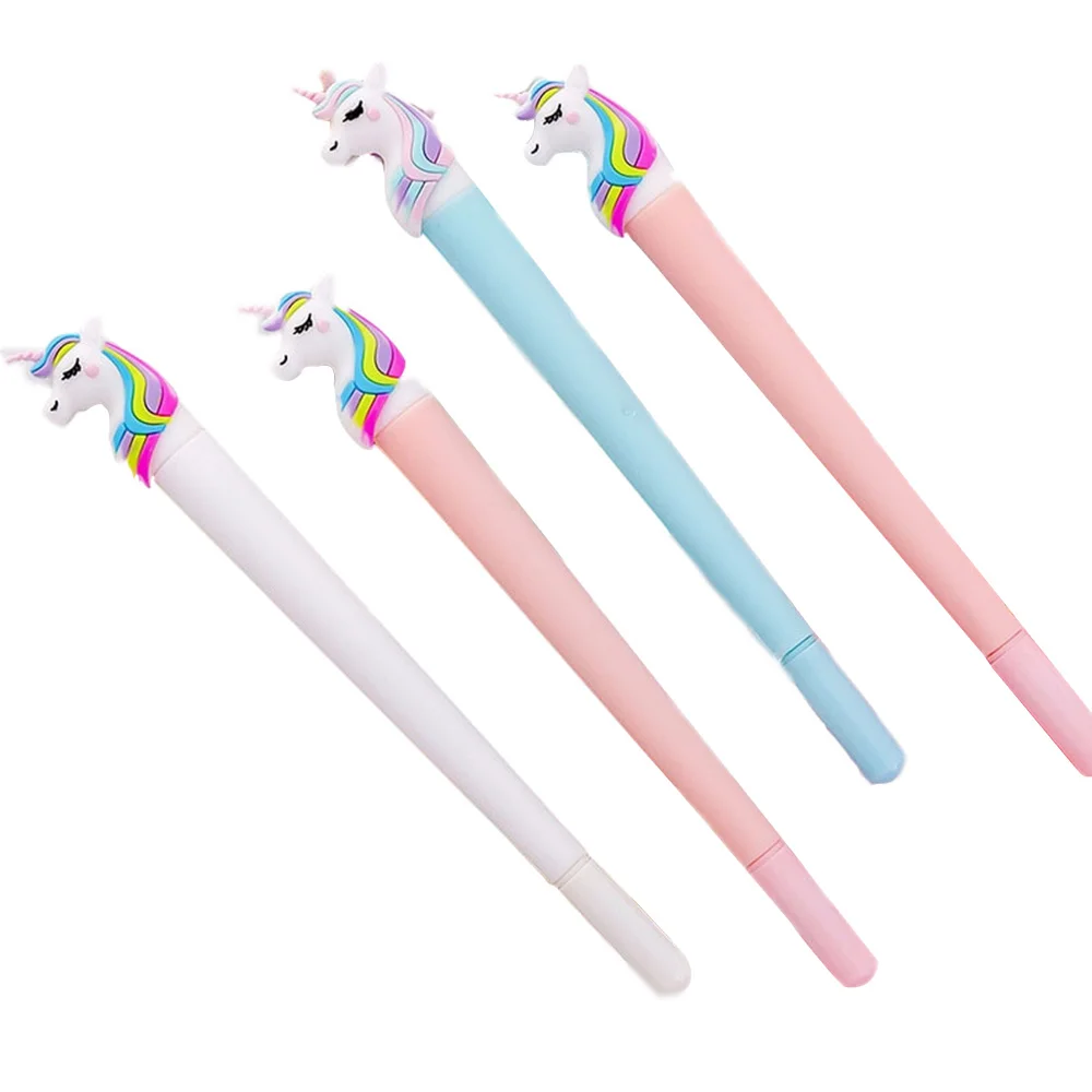 

0.35mm 3 Colors Black Ink Girl Heart Cute Creative Cartoon Unicorn Student Writing Gel Pen Office School Stationery