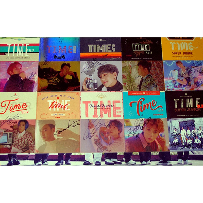 10 versions Супер Junior SJ с автографом 9th альбом Time Slip(10 обложек) K-POP 102019 - Цвет: 10 versions