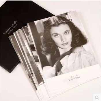 

Famous Star Vivien Leigh 12pcs Delicate Classical Retro Black And White Vintage Postcard Gift With Extra-thick Texture