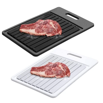 

Food Rapid Thawing Plate Meat Thawing Chopping Board Two in One Thawing Plate Quick Ice Tool Belt Handle