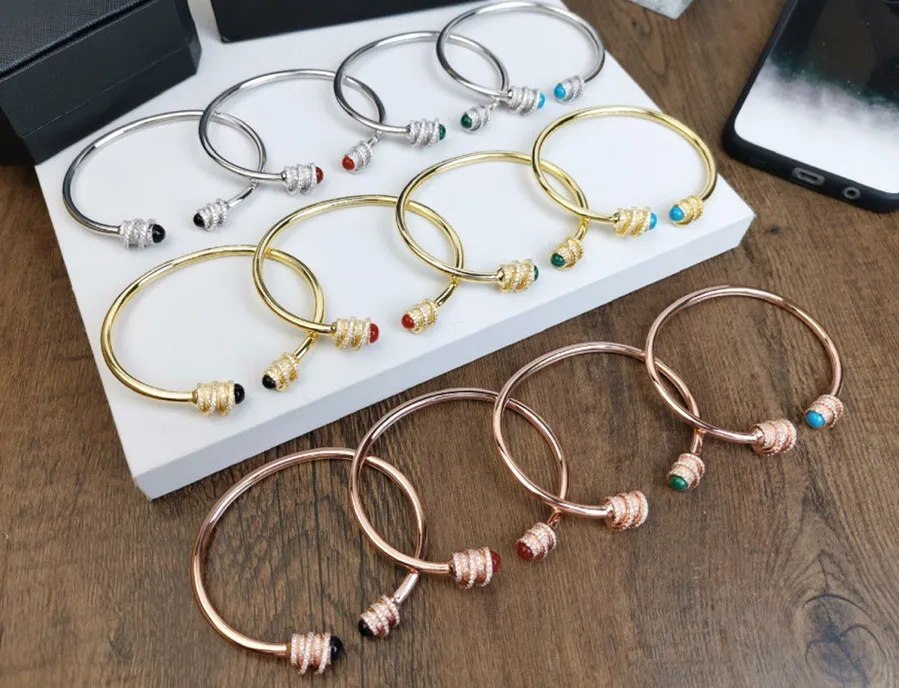 

hot famous brand jewelry rotation bangle full of zircon summer beach spring rotate bracelet