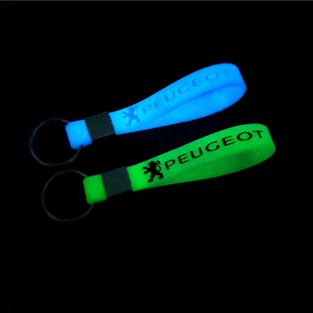 

car sticker Luminous Key Holder Gift Key chains KeyRings for Peugeot 206 207 307 3008 2008 408 208 Car-Styling Badge Accessories