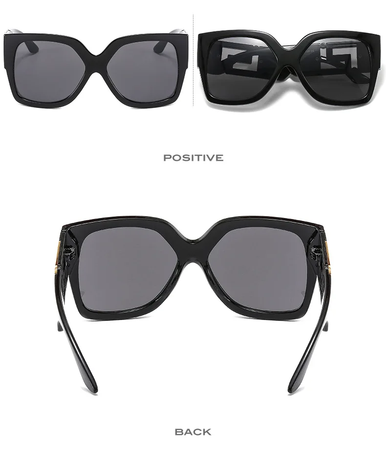 2021 New Fashion Brand Square Sunglasses For Women Vintage Oversized Graident Cat Eye Sun Glasses Female Black Leopard Men Shade big sunglasses for women