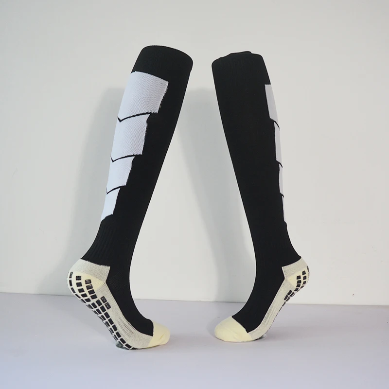 Men's Non-Slip Soccer Socks Towel Bottom Breathable Knee High Long Football Hiking Socks Sports Training Ball Game 1 Pair
