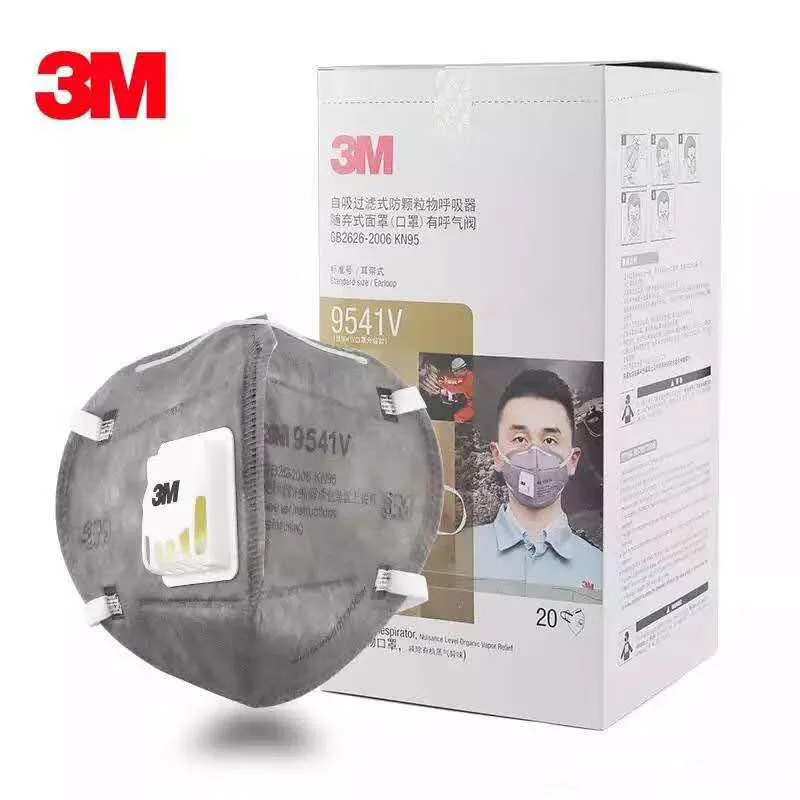 

Wholesale Antivirus Masks 3M N95 FFP2 FFP3 9541V 9542V Active Carbon Respirator Valve Safety Protective Anti-PM 2.5 Sanitary