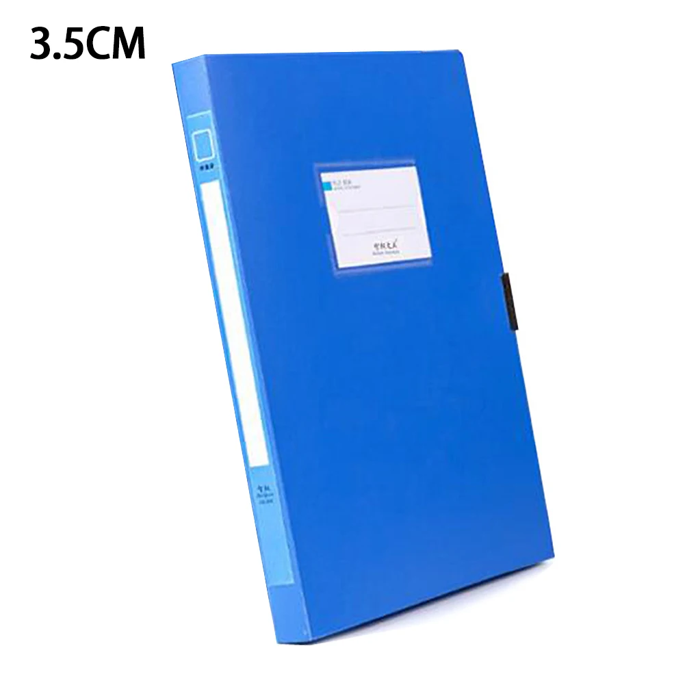 

A4 Blue Files Folder Storage Bag Business Lightweight Document File Box 3.5cm/5.5cm Organizer Portable File Box