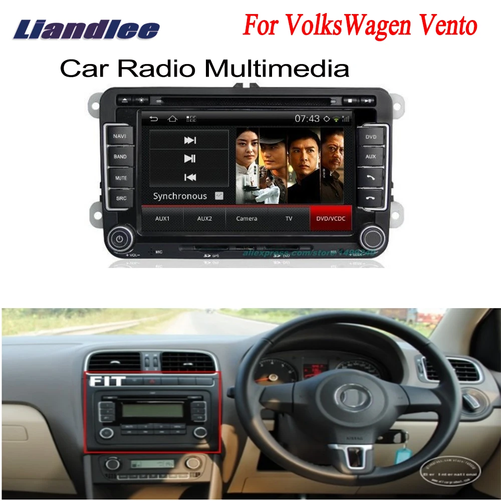 Автомагнитола Liandlee 2 Din на Android с GPS для VolksWagen VW Vento 2005 ~ 2013 навигационные карты CD