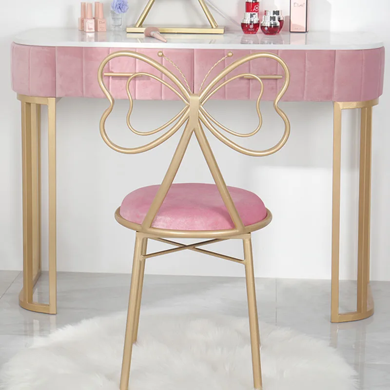 Chair Living Room Chairs Metal Butterfly Bow Backrest Make Up Dining Chair Desk Chairs кресло для отдыха chaises Salle Manger