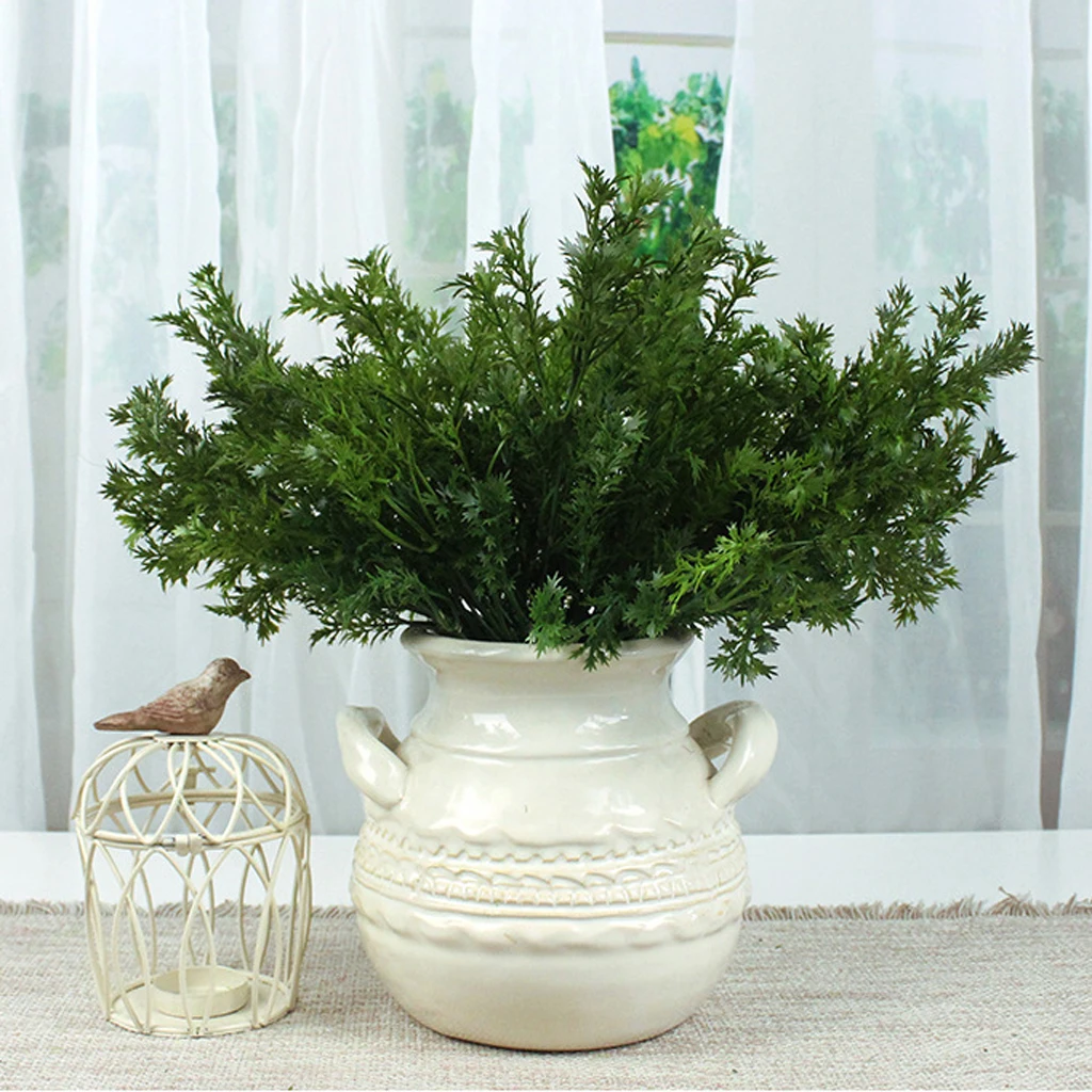 Artificial Plastic Parsley Fake Grass Plants Home Wedding Party Garden Decor