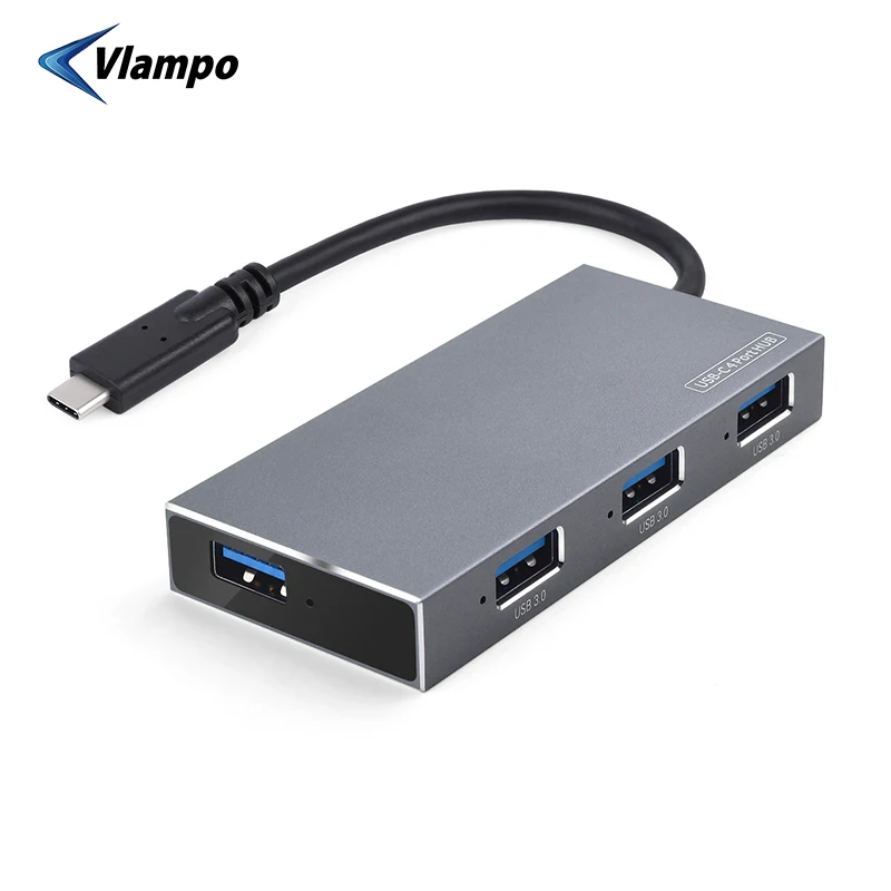 VLAMPO Тип c 4 порта концентратор высокоскоростной usb3.0 5 Гбит/с док-станция USB-C