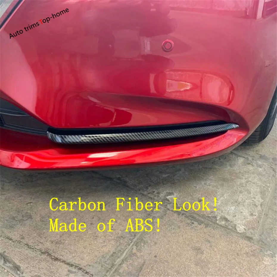 Yimaautoпланки передние противотуманные фары лампа век бровей крышка отделка Подходит для Mazda 6 ABS углеродного волокна/Наружные молдинги