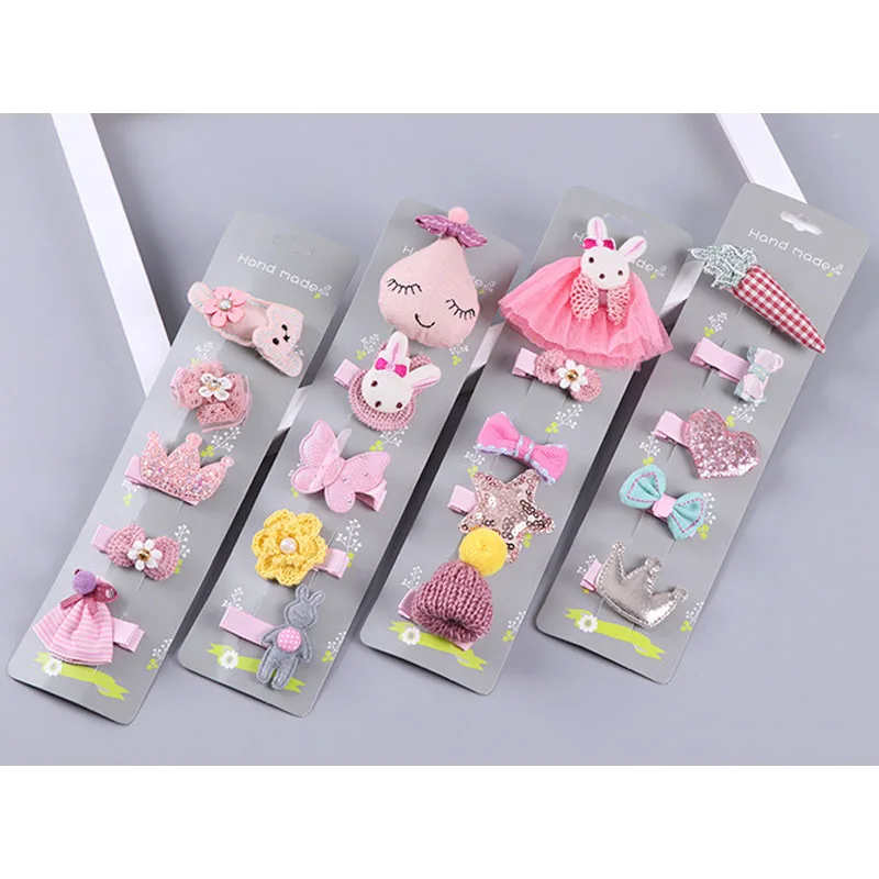 5 шт./компл. мини юбка ручной работы для девочек заколки волос маленькой девочки