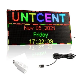 Panneau LED HD P3 avec wi fi, 38.7x19.6CM, rvb, Programmable, plusieurs Styles de Message, panneau d'affichage avec SMD pour magasin avec prise ca 