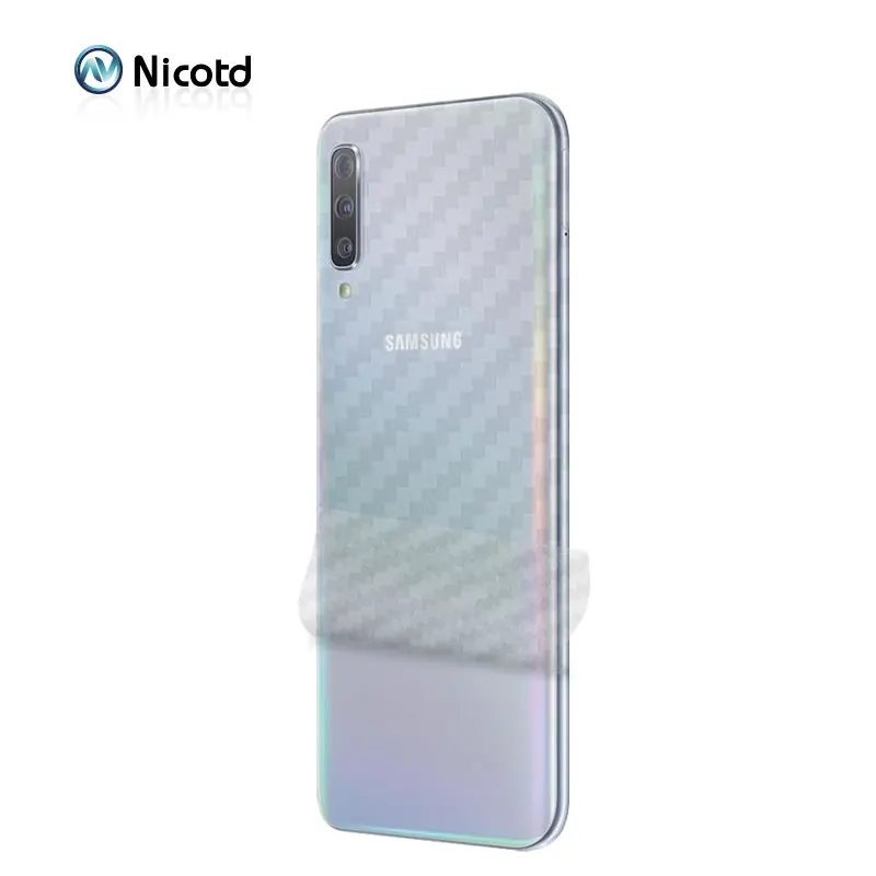 3D углеродное волокно защитная задняя пленка для Samsung Galaxy A50 S10 S10E M10 M20 M30 M40 на A3 A5 A7 J3