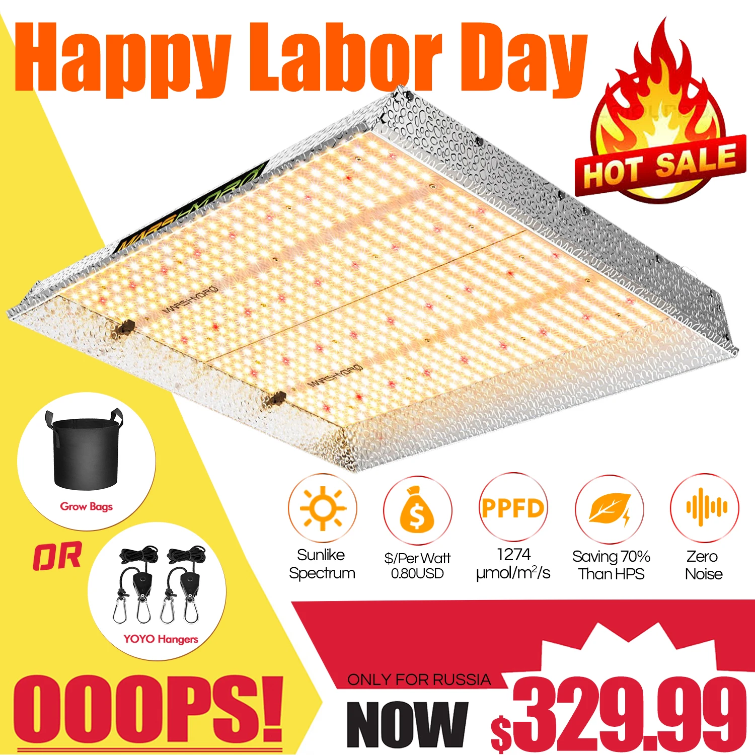 New Arrival Mars Hydro TS 3000W sunlike spectrum led grow light full spectrum for Veg Bloom hydroponic