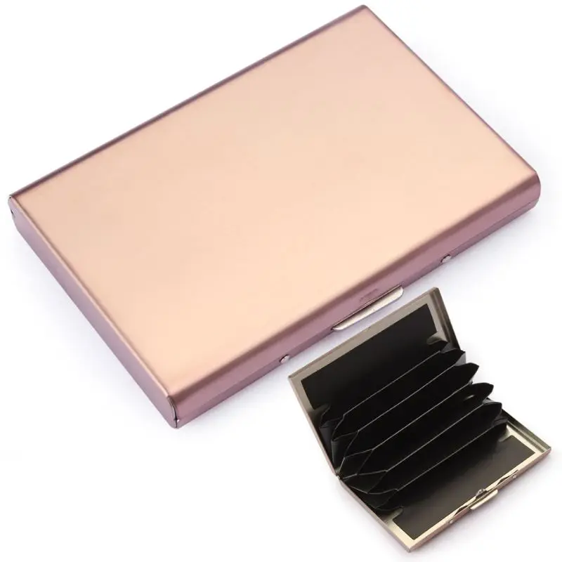 Мода RFID Блокировка Кредитная карта ID держатель Тонкий Деньги мужской кошелек для путешествий из нержавеющей стали кошельки