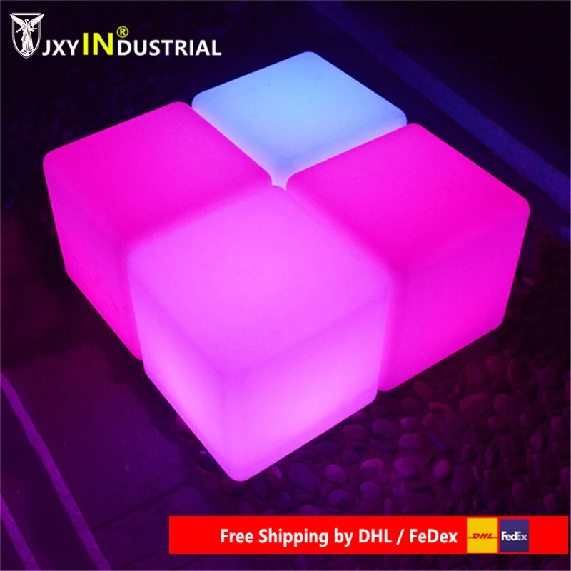 D10cm D13cm D15cm 10X15 D20cm RGB перезаряжаемый светодиодный настольный куб стул для бара KTV Pub пластиковый осветительный AC110-240V