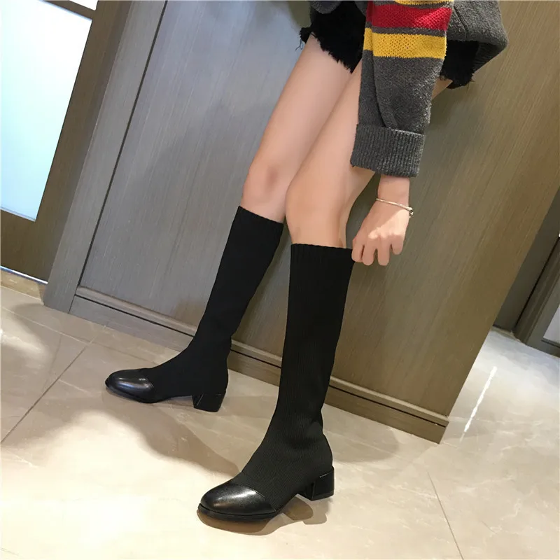 

Shoes New Style 2019 Trendy Shoes England Children Square Head Martin Boots Women's Autumn And Winter Monsoon Chunky-Heel High-T