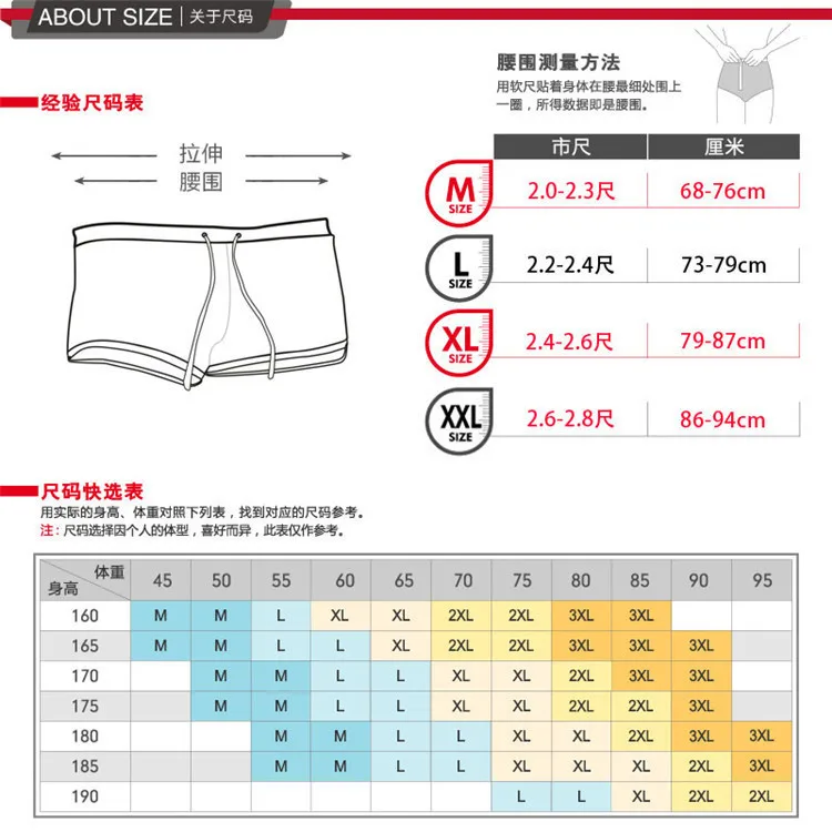 泳裤尺码