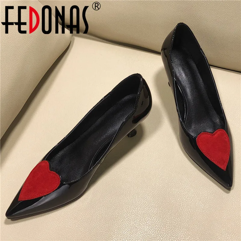 FEDONAS сезон весна-осень женские туфли-лодочки вечерние туфли на высоком каблуке