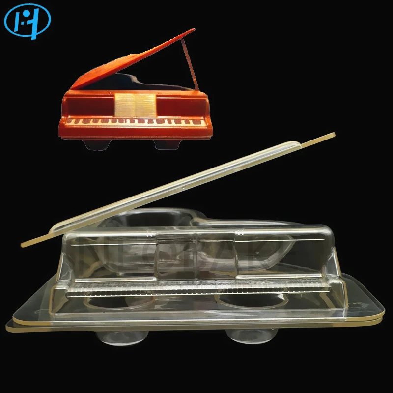 

New Plastic PIANO Shape Chocolate Mold 3D DIY Handmade Cake Candy Mold Vehicle Chocolate Making Tool Cake Decorating molds