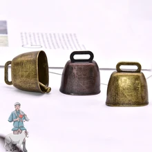  3Pcs Cow Horse Sheep Grazing Bell Farm Animal Anti Lost Copper Bells Loud Crisp Spread DIY Accessories Pet Pendant Decorations 