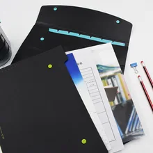 5 шт., 5 ячеек, двойная кнопка, сумка для органов, Студенческая, милая, A4, цветная папка для файлов, тестовая бумага, зажим, многослойная Сумка для файлов, сумка для хранения данных