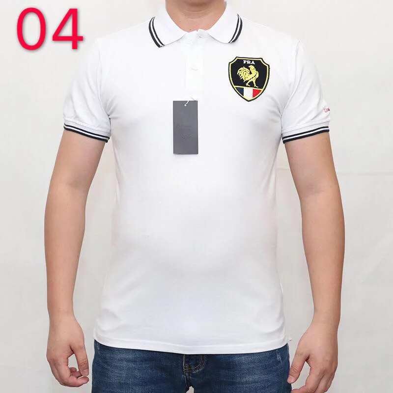 Hombre eden park Топ для мужчин короткий рукав Повседневная регби рубашка camisa вышитые eden park поло мужская - Цвет: 04 white