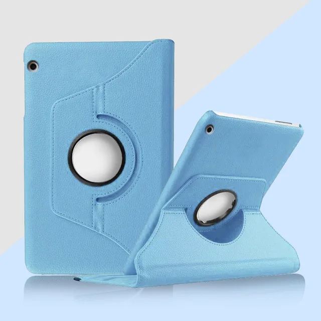 Rotating Sky Blue Ультратонкий защитный чехол-подставка литчи для huawei MediaPad T3 10 AGS-L09 AGS-W09 AGS-L03 9,6 дюймов - Цвет: Rotating Sky Blue