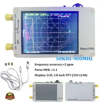 

NanoVNA Vector Network Analyzer 50KHz-900MHz digital Touching Screen Shortwave 50KHz-900MHz HF VHF UHF Antenna Analyzer TFT,DHL