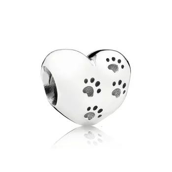 

100% 925 silver sterling 791262 paws print silver charm frizzy original feminine jewels charming this factory attacked