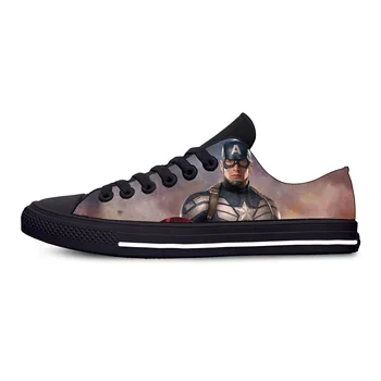 

Captain America Spider Man Iron Man Lace Up Shoes Summer Canvas Fashion Lightweight Sneakers for Women Men