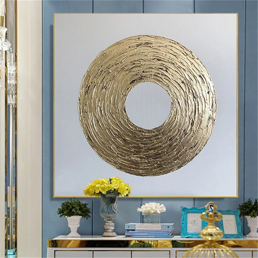 

Geometric Image 100% Hand-Painted Abstract Oil Painting On Canvas Handmade Wall Art Pictures For Living Room Home Decor Poster