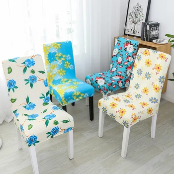 

Big Elastic Chair Cover Cheap Stretch Chair Cover Seat Slipcovers Printed Stretch Elastic Chair Cover For Dining Room Hotel Home