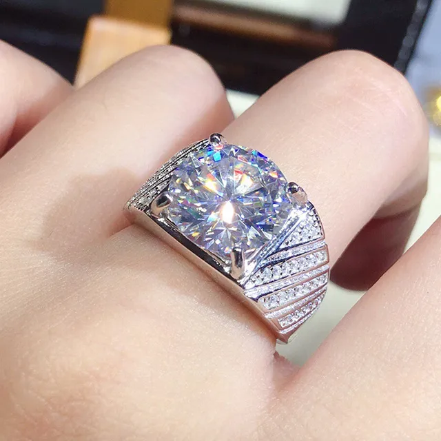 Anello Oro Bianco Anello Di Fidanzamento Zircone O Diamante Moda