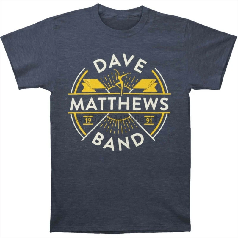 

Authentic Dave Matthews Band Flag Slim-Fit T-Shirt Heather Navy S-5xl New